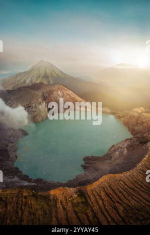 Mount Ijen Vulkan auf Java in Indonesien Stockfoto