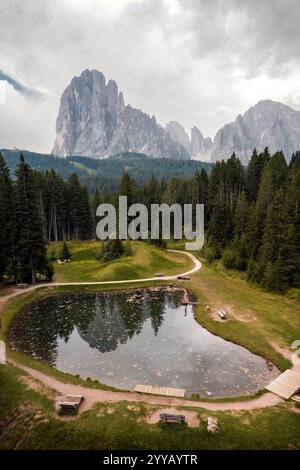 Seiser Alm in den italienischen Dolomiten Stockfoto