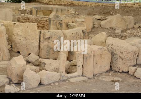 Tempel von Tarscen - Ħal Tarxien, Malta, Europa Stockfoto