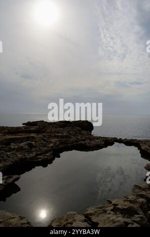 Blue Hole, Triq Il Gebla Tal General, San Lawrenz, Gozo, Malta, Europa Stockfoto