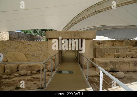 Tarxien Tempel, Tarscen, Malta, Europa Stockfoto