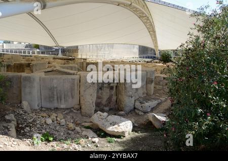 Tarxien Tempel, Tarscen, Malta, Europa Stockfoto