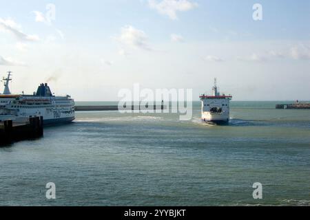 18. September 2006: Fähre im Kanal SEA France im Hafen von Calais, Pas-de-Calais, Frankreich Stockfoto