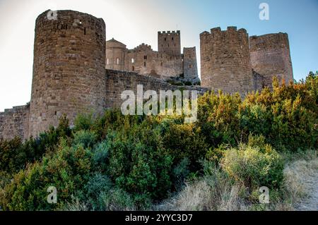 Schloss Loarre, Huesca, Aragon, Spanien Stockfoto