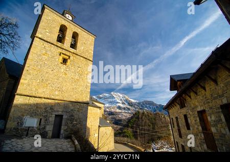 Tramacastilla de Tena, ist ein kleines Dorf in Tena-Tal, Huesca, Pyrenäen, Spanien Stockfoto