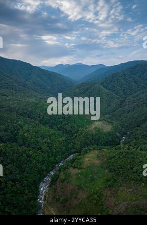 Luftaufnahme der Landschaft, Cotundo, Napo Provinz, Amazonien, Ecuador Stockfoto