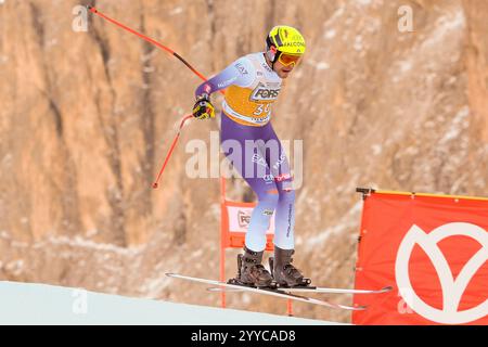 Val Gardena, Italien. Dezember 2024. Christof Innerhofer vom Team Italien tritt am 21. Dezember 2024 beim Audi FIS Alpine Ski World Cup, Menâ Abfahrtsrennen auf der Saslong-Piste in Gröden, Bozen, Italien, an. Quelle: Unabhängige Fotoagentur/Alamy Live News Stockfoto