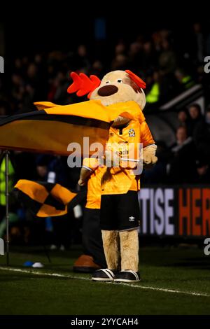Cambridge Mascot Marvin the Moose vor dem Spiel der EFL League One zwischen Cambridge United und Huddersfield Town Stockfoto