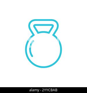 Wasserkocher-Glocke-Symbol. Isoliert auf weißem Hintergrund. Blaue Symbolgruppe. Stock Vektor