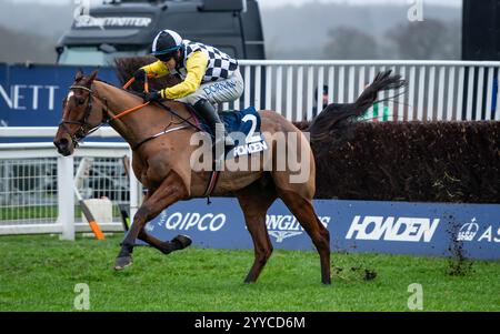 Ascot, Berkshire, Samstag, 21. Dezember 2024; Jungle Boogie und Jockey Darragh O’Keefe, Trainer Henry de Bromhead und Besitzer Malcom C Denmark. Credit JTW equine Images / Alamy Live News Stockfoto