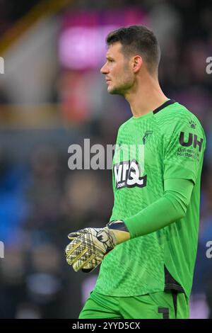 Turf Moor, Burnley, Lancashire, Großbritannien. Dezember 2024. EFL Championship Football, Burnley gegen Watford; Daniel Bachmann von Watford Credit: Action Plus Sports/Alamy Live News Stockfoto