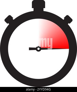 Symbol für Countdown-Timer. Stoppuhrsymbol. Vektorabbildung Stock Vektor