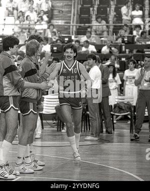 1987 06 14. XXV Basketball-Europameisterschaft in Athen. Stockfoto