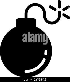 Bombe, Explosion - Vektorsymbol Stock Vektor