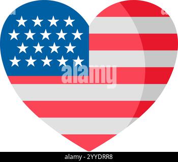 Im Herzen der USA. vereinigte staaten von amerika Stock Vektor