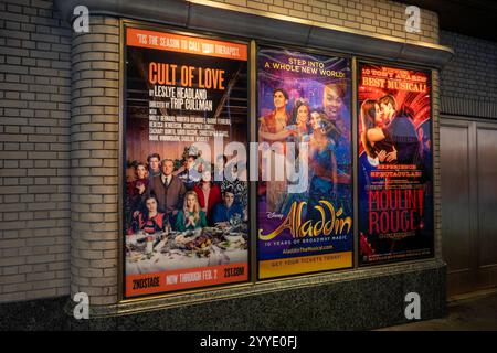 Shubert Alley Broadway Plakate, New York City, USA 2024 Stockfoto