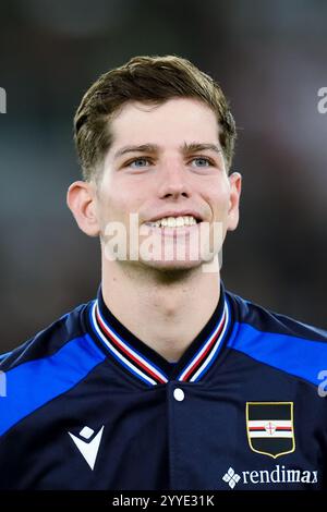 Rom, Italien. Dezember 2024. Während des Coppa Italia-Spiels zwischen AS Roma und UC Sampdoria am 18. Dezember 2024 im Stadio Olimpico in Rom. Quelle: Giuseppe Maffia/Alamy Live News Stockfoto