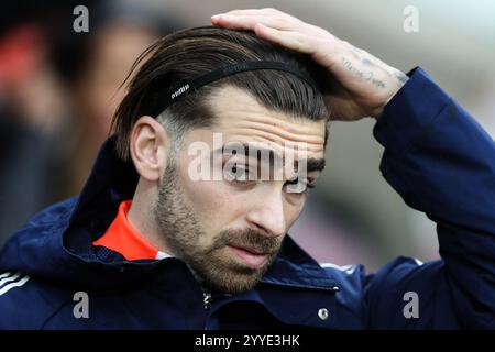 Jota Silva aus Nottingham Forest während des Premier League-Spiels Brentford gegen Nottingham Forest im Gtech Community Stadium, London, Großbritannien, 21. Dezember 2024 (Foto: Gareth Evans/News Images) Stockfoto