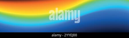 Lebendiger Hintergrund mit Farbverlauf in Regenbogenfarben und weichen Mesh-Effekten. Leuchtendes Neondesign mit abstraktem Banner in Blau, Rosa und Grün. Flacher Vektor Stock Vektor