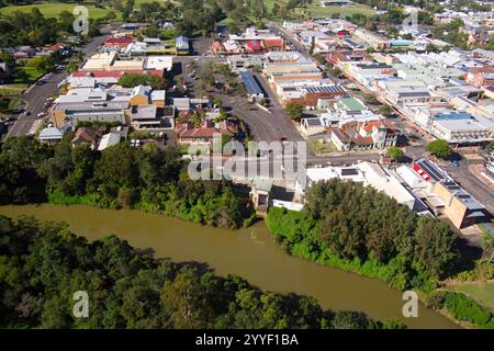 Luftpanorama von Lismore Northern Rivers New South Wales Australien Stockfoto