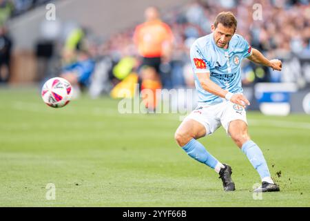 Melbourne, Australien. Dezember 2024. Andreas Kuen in Melbourne City war beim A-Leagues Men-Spiel zwischen Melbourne Victory FC und Melbourne City FC im AAMI Park in Aktion. Endergebnis Melbourne Sieg 1 - Melbourne City 1. (Foto: Olivier Rachon/SOPA Images/SIPA USA) Credit: SIPA USA/Alamy Live News Stockfoto