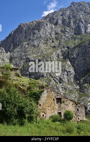 Bulnes, ein kleiner Vilage im Picos de Europa, Spanien Stockfoto