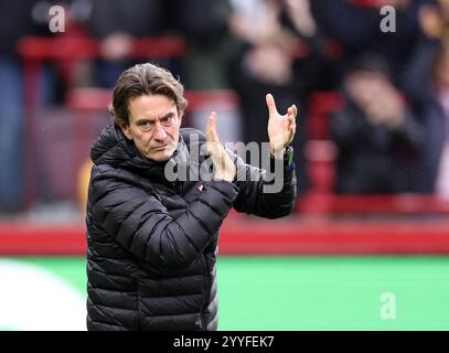 London, England, 21. Dezember 2024. Brentfords Cheftrainer Thomas Frank während des Spiels der Premier League im Gtech Community Stadium in London. Der Bildnachweis sollte lauten: David Klein / Sportimage Stockfoto