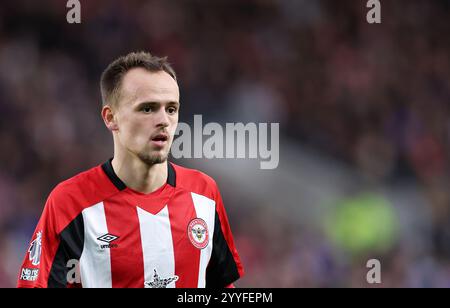 London, Großbritannien. Dezember 2024. Brentfords Mikkel Damsgaard während des Premier League-Spiels im Gtech Community Stadium in London. Der Bildnachweis sollte lauten: David Klein/Sportimage Credit: Sportimage Ltd/Alamy Live News Stockfoto