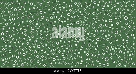 Viele farbenfrohe, zufällig platzierte und große weiße Blumen Muster – Textur, Hintergrund, Designelement im bearbeitbaren Vektorformat Stock Vektor