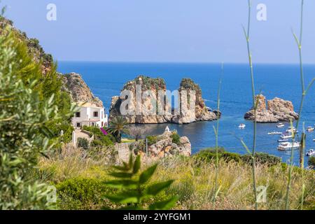 Thunfischfabrik Scopello in der Provinz Trapani, Sizilien, Italien Stockfoto