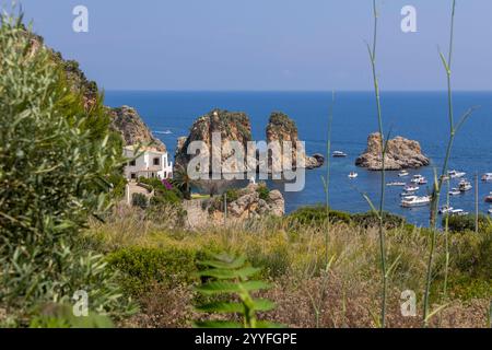 Thunfischfabrik Scopello in der Provinz Trapani, Sizilien, Italien Stockfoto