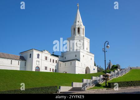 Spasskaya Turm des Kasaner Kremls, Republik Tatarstan, Russland Stockfoto