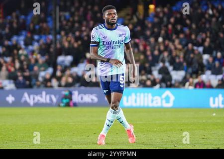 London, Großbritannien. Dezember 2024. Thomas Partey von Arsenal während des Spiels Crystal Palace FC gegen Arsenal FC English Premier League im Selhurst Park, London, England, Großbritannien am 21. Dezember 2024 Credit: Every Second Media/Alamy Live News Stockfoto