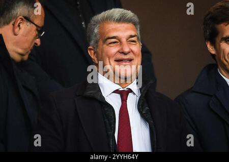 Präsident Joan LAPORTA von Barcelona während des spanischen Meisterschaftsspiels La Liga zwischen FC Barcelona und CD Leganes am 15. Dezember 2024 in Estadi Lluis Companys in Barcelona, Spanien - Foto Matthieu Mirville (S Ros) / DPPI Stockfoto