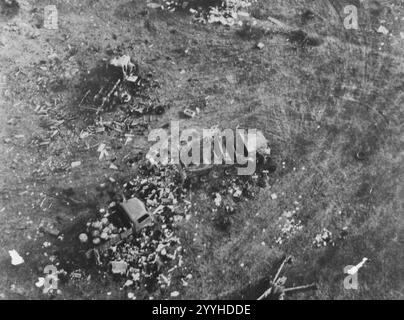 Bombenangriffe auf Falaise Gap, Frankreich während des Zweiten Weltkriegs, 1944 Stockfoto