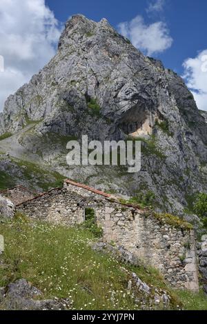Bulnes, ein kleiner Vilage im Picos de Europa, Spanien Stockfoto