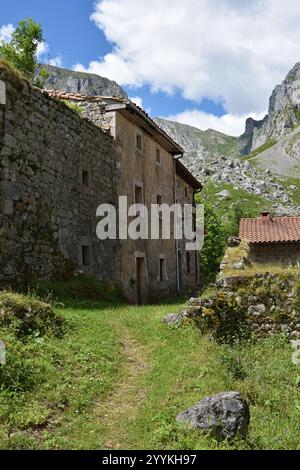 Bulnes, ein kleiner Vilage im Picos de Europa, Spanien Stockfoto