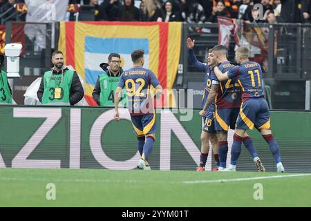 Rom, Italien. Dezember 2024. Während des Fußballspiels der Serie A zwischen AS Roma und Parma im Olimpico-Stadion in Rom, Italien am 22. Dezember 2024. Quelle: Unabhängige Fotoagentur/Alamy Live News Stockfoto