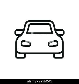 Das Car icon verfügt über ein schlankes und modernes Design, das sich perfekt für Transport, Fahren oder fahrzeugbezogene Dienstleistungen eignet Stock Vektor