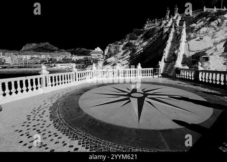 Aussichtspunkt Schloss - Balkon des Mittelmeers, Altstadt Benidorm, Costa Blanca, Provinz Valencia, Spanien, Europa Stockfoto