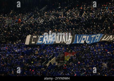 Dezember 2024; Gewiss Stadium, Bergamo, Italien, Fußball der Serie A, Atalanta gegen Empoli; Atalanta' Unterstützer Stockfoto