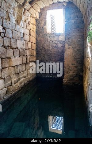 Zisterne der maurischen Zitadelle von Mérida, Spanien Stockfoto