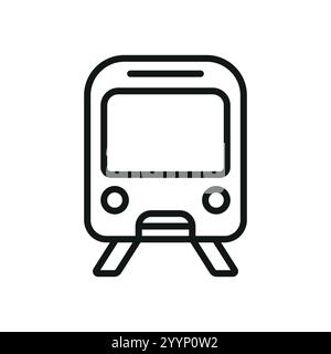 U-Bahn-Symbol verfügt über ein modernes und effizientes Design, perfekt für die Darstellung von U-Bahn-, Stadt- oder Transitsystemen Stock Vektor