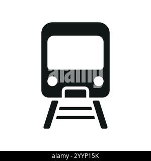 U-Bahn-Symbol verfügt über ein modernes und effizientes Design, perfekt für die Darstellung von U-Bahn-, Stadt- oder Transitsystemen Stock Vektor