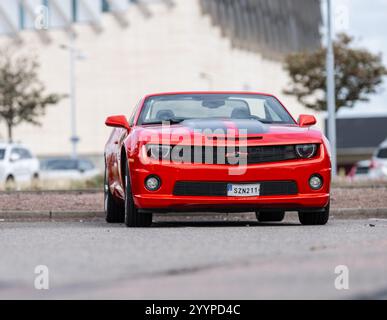 Göteborg, Schweden - 24. August 2024: Front of a Grey 2020 Ford Mustang Stockfoto