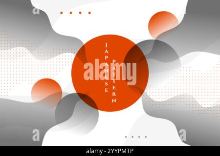 Stilvolle japanische wellig abstrakten Hintergrund Stock Vektor