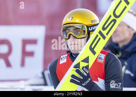 Ramsau. Änd. Dachstein, Österreich. Dezember 2024. RAMSAU. AM. DACHSTEIN, ÖSTERREICH - 21. DEZEMBER: Aaron Kostner aus Italien während der FIS World Cup Nordic Combined Ramsau Männer - Individual Gundersen HS96/10km Ramsau am Dachstein am 21. Dezember 2024 in Ramsau. Am. Dachstein, .241221 SEPA 12 135 - 20241222 PD9855 Credit: APA-PictureDesk/Alamy Live News Stockfoto