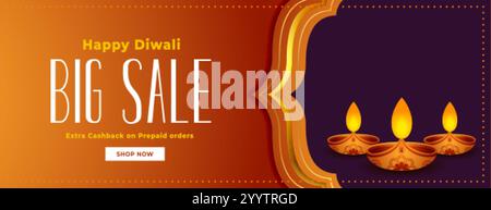 indien diwali stilvolles Verkaufs-Banner-Design Stock Vektor