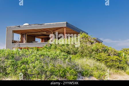 Unvollendetes modernes Haus an der 175 atlantic Avenue, Amagansett, ny Stockfoto