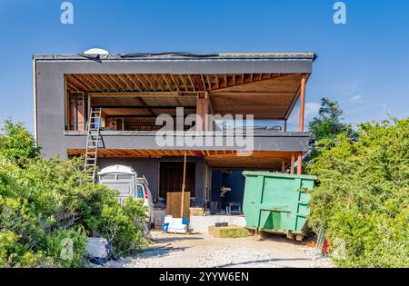 Unvollendetes modernes Haus an der 175 atlantic Avenue, Amagansett, ny Stockfoto